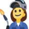 Woman Factory Worker emoji on Facebook